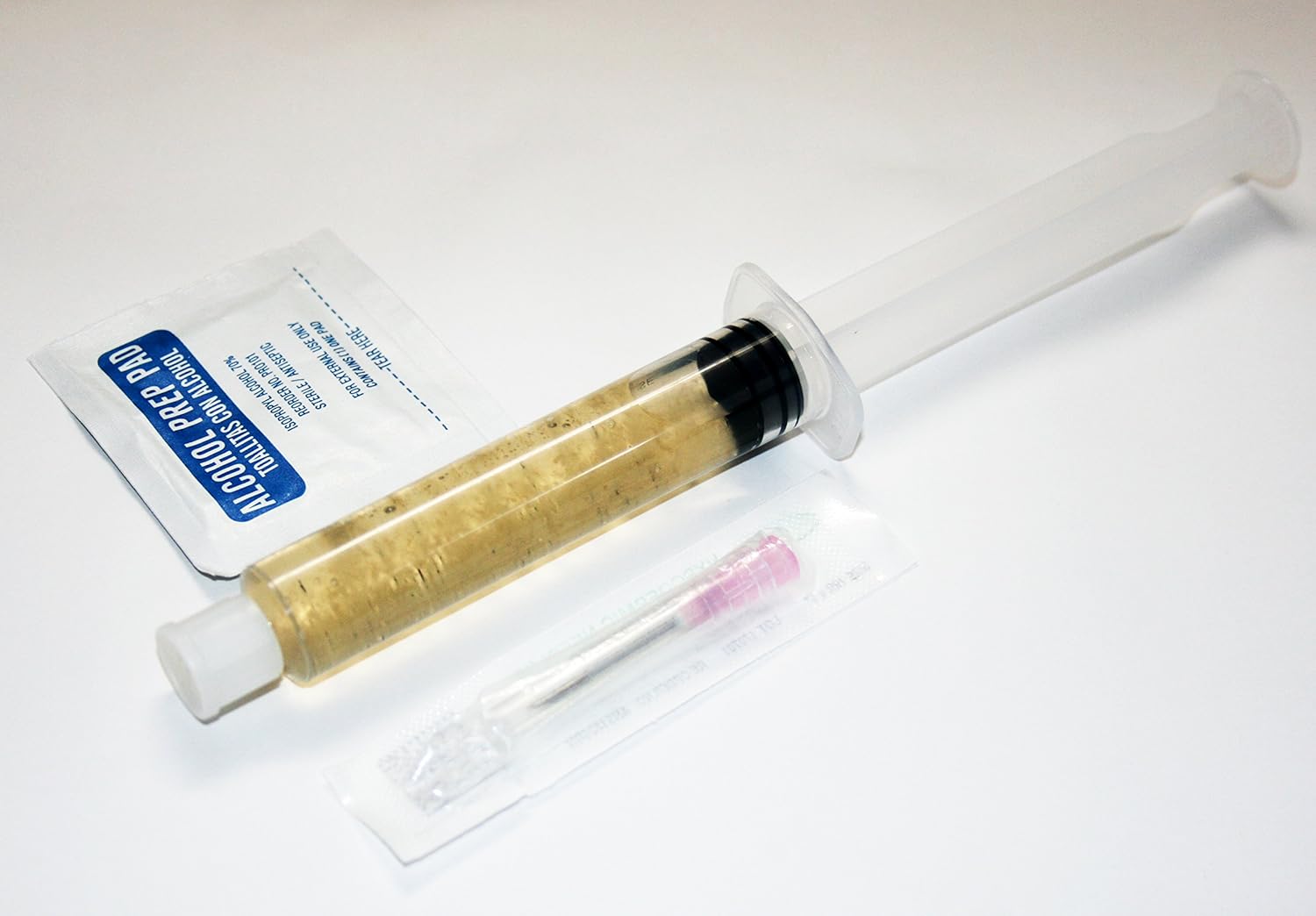 Seringue de mycélium liquide – 10 ml -Pleurote huître Bleu (Pleurotus ostreatus var.)