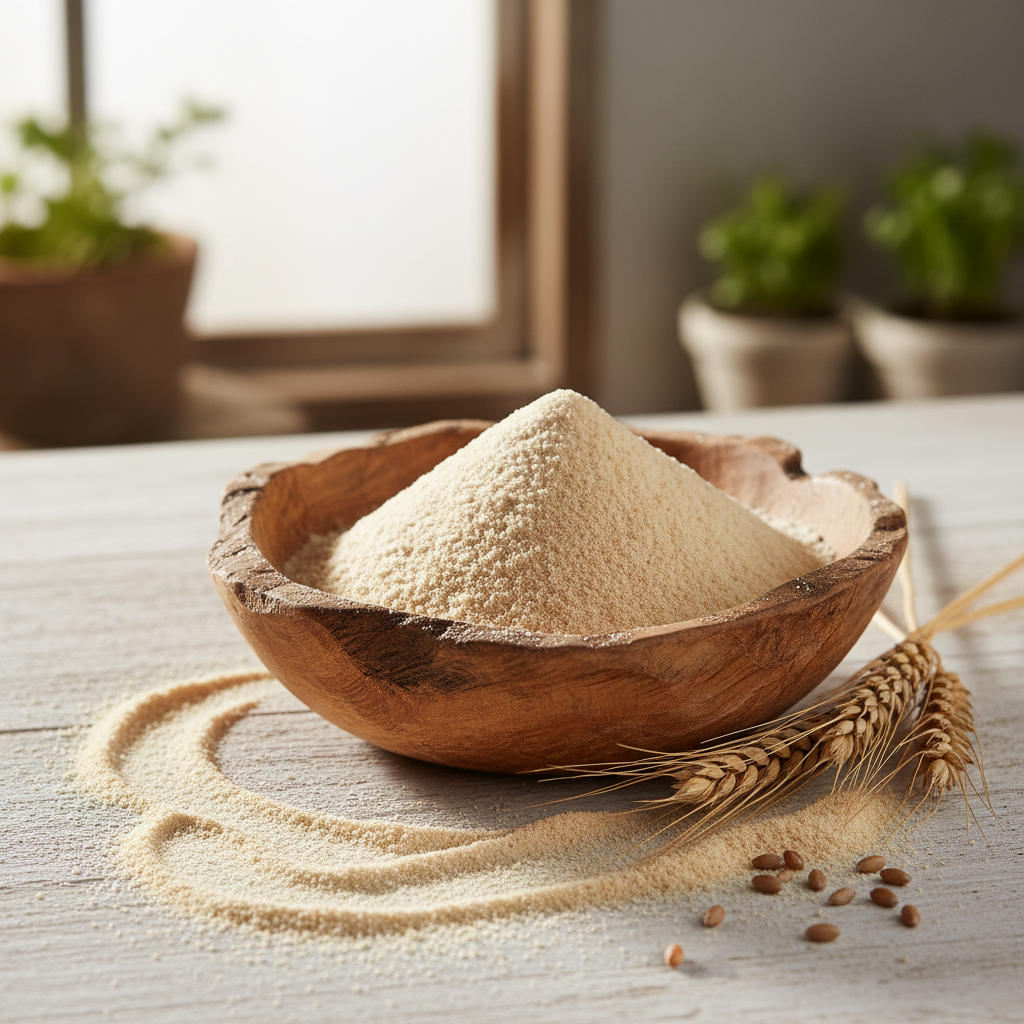 son de blé fin en poudre biologique